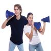 Anderson's Premium Navy Blue and White 8" Megaphones Noisemakers Boost School Spirit Cheerleader Sports Football Basketball Homecoming Squad Team Party Dance Club Parade Competition Fan Pack of 50 view 4