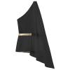 YEAHDOR Mens Toga Greek God Costume Mythology One Shoulder Slit Skirt Grecian Toga Halloween Fancy Dress Up Short Black Medium view 4