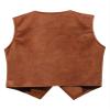 Nikiikoo Kids Boys Western Cowboy Vest Suede Tassel Jacket Outerwear Top Halloween Party Fancy Outfits Type+B 14 Years view 2