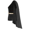YOOJIA Men Toga Costume Ancient Greek God Ruffle Skirt Caesar Cosplay Party Roman Fancy Dress Short Black A XX-Large view 3