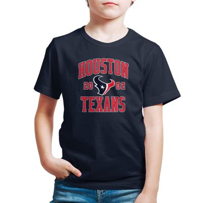 Hybrid Sports NFL - Houston Texans - Established - Boys and Girls Short Sleeve Fan Shirt - Size Small - Houston Texans - Navy