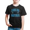 Hybrid Sports NFL - Carolina Panthers - Established - Boys and Girls Short Sleeve Fan Shirt - Size Medium - Carolina Panthers - Black view 1