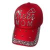 Popfizzy Cheer Mom Hat for Women, Rhinestone Cheer Mom Gifts, Bling Cheer Accessories, Cheer Clothes, Cool Cheer Gifts (Red) view 4