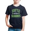 Hybrid Sports NFL - Seattle Seahawks - Established - Boys and Girls Short Sleeve Fan Shirt - Size X-Large - Seattle Seahawks - Navy view 1