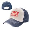 I Pee in Pool Cowboy Hat Men Vintage Washed Baseball Cap Women Dad Hat Sun Hat Adjustable Trucker Hat Navy Blue view 2