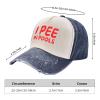 I Pee in Pool Cowboy Hat Men Vintage Washed Baseball Cap Women Dad Hat Sun Hat Adjustable Trucker Hat Navy Blue view 4
