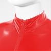 Lejafay Latex Men's Patent Leather Jumpsuits Wet Look Liquid Stretchy Tights Bodysuit Costume Long Sleeve Red E XX-Large view 4