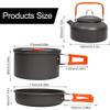 ZJHYXYH Camping Cookware Kit Outdoor Aluminum Cooking Set Water Kettle Pan Pot Travelling Hiking Picnic BBQ Tableware Equipment (Color : E) view 2