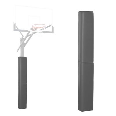 VANCL Pole Padding 4" Square Garage Pole Padding Heavy Duty Basketball Pole Pads 4 Inch Durable Basketball Pole Pad UV-Resistant Waterproof, Gray (Fit 4x4 Inch Pole-6 Feet Tall)