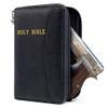 AmazingLife Concealed Carry Holy Bible Gun Case Quality Leather Digit Lock Soft Pistol Cases for LG & SM Guns Storage or Transport