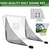 Obokidlyamor 2PCS Shank Net Golf with Two Sandbags+Golf Screen Bag+10pcs Grommet Ropes for Golf Hitting Nets Frame Simulator Impact Screen Sand Bags Side Net (2 PCS Shank Nets) view 3