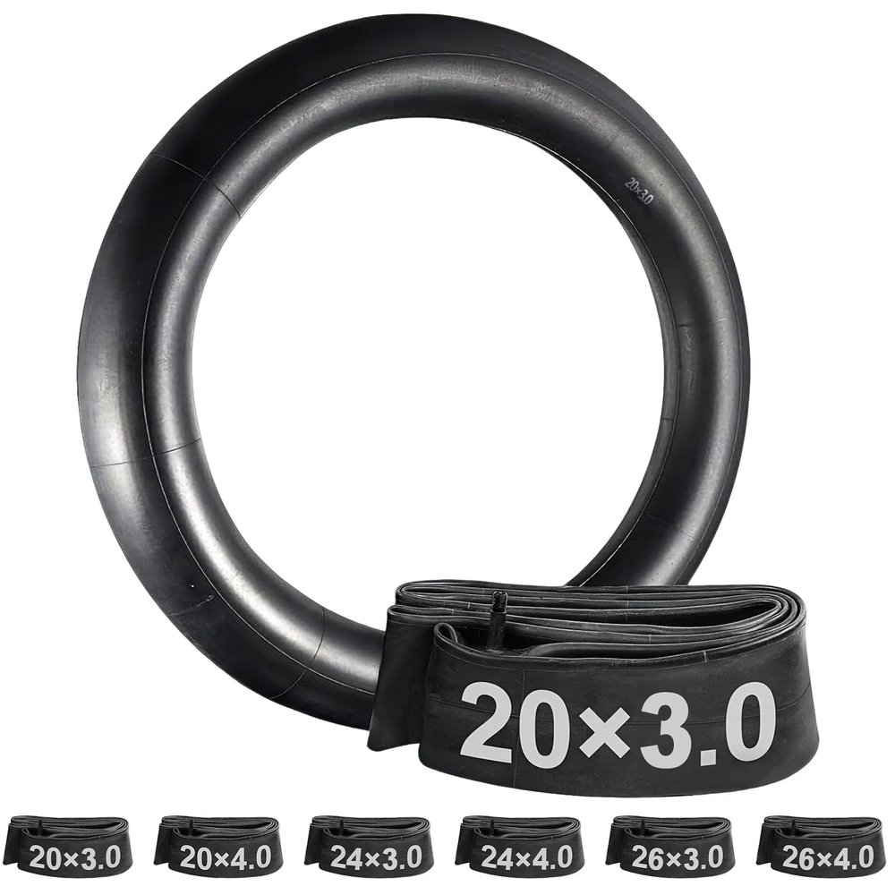 Fat Bike Inner Tube 20x3.0 inch, 2-Pack Electric Fat Tire Tubes AV 32mm Schrader Valve, Compatible with 20" E-Bike/Bicycle Tire Tubes