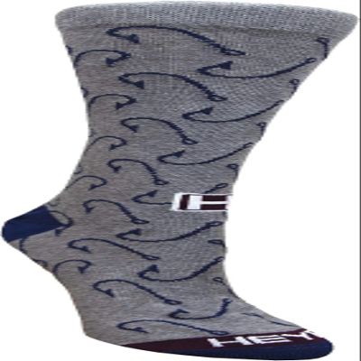 Heybo Outdoors Rambler Dress Sock Quality Lightweight Frabric Blend for every avid Hunter and Fisher Mallard, Labrador, Buck - Hooked Grey