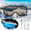 SPOSUNE OTG Ski Goggles Men Women, Over Glasses Anti Fog Snowboard Goggles, UV Protection Snow Goggles Skiing Goggles for Adult & Youth view 2