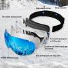 SPOSUNE OTG Ski Goggles Men Women, Over Glasses Anti Fog Snowboard Goggles, UV Protection Snow Goggles Skiing Goggles for Adult & Youth view 3