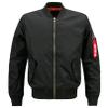 MQMYJSP Ma-1 Men Jacket Windbreaker Streetwear Baseball Coat Men's Spring Jacket Navy Blue M view 2