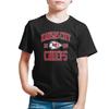Hybrid Sports NFL - Kansas City Chiefs - Established - Boys and Girls Short Sleeve Fan Shirt - Size Medium - Kansas City Chiefs - Black view 1