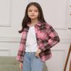SANGTREE Girls Long Sleeve Plaid Shirts Button Down Flannel Shirts,Pink Brown, 12-13 Years = Tag 180 view 2