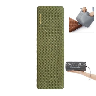 Naturehike Camping Mattress R-Value 5.8 Camp Bed Adults Camp Cot Folding Beds Sleeping Mat Pad Single Adults Foldable 0.88LB/0.4KG Light Hiking Fishing Travel[SGS Certified] (R3.5-Green, Square-Big)