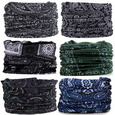 MOBEST Neck Gaiter Mask Face Scarf Bandana Tube Cover Headwear Balaclava Headband Headwrap for Men and Women (6-P5)