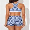 Aleumdr Three Piece Tankini Swimsuits for Women Athletic Bathing Suits Swim Tank Tops with Sports Bra and Boyshorts Bathing Suits Blue Small view 4