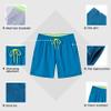 SILKWORLD Swim Trunks Men Quick Dry Bathing Suits Shorts with Zipper Pockets, MQ18_Zip_Blue & Rose Gradient, Small view 4