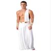 YiZYiF Men's Toga Costume Mythology Ancient Greek Caesar Roman Halloween Party Cosplay Fancy Dress White XX-Large view 1
