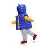 Toddler Baby Winter Sleeveless Vest Coat Solid Zipper Hooded Bear Ears Down Vest Jacket Boys Girls (Blue, 6-12 Months) view 2