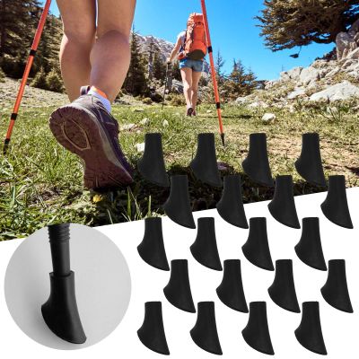 20pcs Outdoor Walking Stick Tip Protector Hiking Pole Replacement Tips for Enhanced Grip, Shock Absorption, and Universal Fit for Hiking and Trekking Enthusiasts