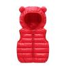 Toddler Baby Winter Sleeveless Vest Coat Solid Zipper Hooded Bear Ears Down Vest Jacket Boys Girls (Red, 6-12 Months) view 1