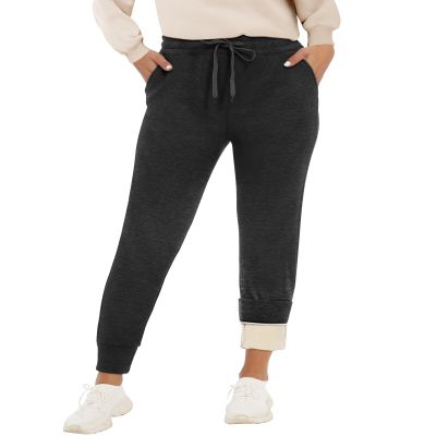 GAYHAY Fleece Lined Sweatpants Women- Winter Warm Sherpa Lined Athletic Joggers Pants with Pockets