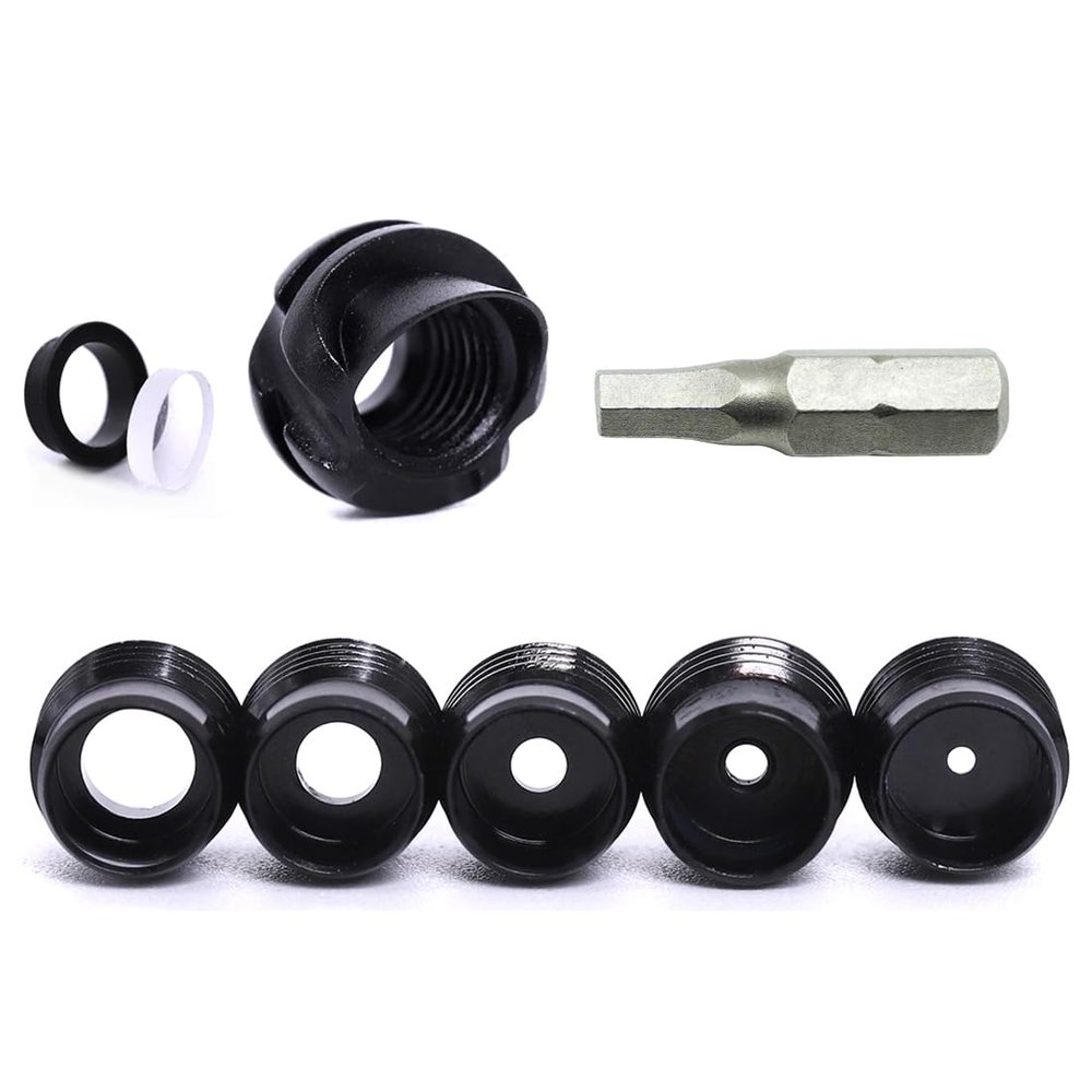 37/45 Degree Hooded Peep Sight Compound Bow Peep Sight Inner Core 6X Clarifier Aperture Lens Kits for Hunting
