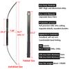 57" Collapsible Tactical Survival Bow Two Section Foldable 35-55Lbs Right Hand for Hunting Target (55LBS) view 3