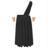 YiZYiF Men's Toga Costume Mythology Ancient Greek Caesar Roman Halloween Party Cosplay Fancy Dress Black Medium view 4