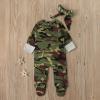 Toddler Boys Girls Fall Winter Clothes Camouflage Prints Footed Romper Jumpsuits Outfits with (Camouflage, 0-3 Months) view 3