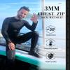 XUKER Mens Wetsuit 3mm, Neoprene Wet Suits for Men in Cold Water Front Zip Full Body Long Sleeve Diving Suit for Snorkeling Surfing Swimming Kayaking Canoeing view 3