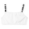 Moily Kids Girl Solid Racer Back Sports Bra Crop Top Tanks Undershirts Gymnastics Dance Workout Camisole Dance Ivory A 14-16 view 2