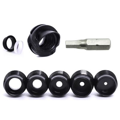 37/45 Degree Hooded Peep Sight Compound Bow Peep Sight Inner Core 6X Clarifier Aperture Lens Kits for Hunting