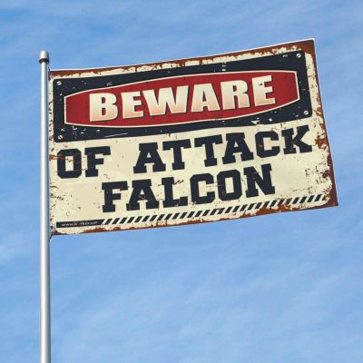 Dorm Decorations For College Guys Beware Of Attack Falcon Flag Decor For Bedroom Room Stuff (Size : 30X45CM)