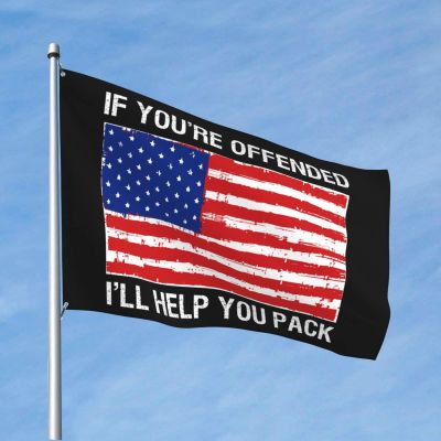 Country Boy Flags If You'Re Offended I'Ll Help You Pack Flag Funny Wall Flags Flags For Dorms (Size : 60X90CM)