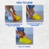 Waterproof Silicone Rubber Shoe Covers for Rain, Non-Slip Easy-handy Water Resistant Overshoes Outdoor Cycling Hiking Protectors Apply to Men, Women, Kids (Small, BLACK) view 4