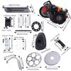 CNCEST 100CC 4 Stroke Bicycle Engine Complete Kit, Single Cylinder Air Cooling OHV Petrol Gas Motorized Motor Bike Modified Engine w/Strong Belt, for Beach Bikes with Large Triangular Frame Space view 4