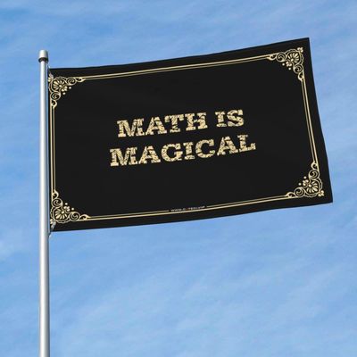 Man Cave Decorations Math Is Magical Flag Boys Room Decor Room Decor For Men (Color : Colour, Size : 30X45CM)
