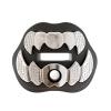 LeCool Football Mouth Guard with Connected Strap- 3D Beast Chrome Adult and Youth Mouth Guard-Mouth Piece for Sports for Maximum Air Flow and Teeth Protection (Black-Silver, with Diamonds) view 1