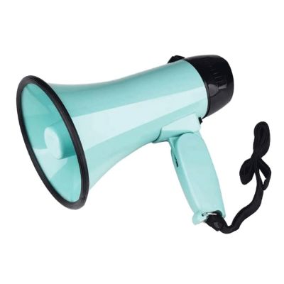 POCHY Bullhorn Handheld Megaphone Adjustable Volume Control Bullhorn Speaker Portable Bullhorn Clear Voice Speaker Megaphone Speaker Easy to Carry