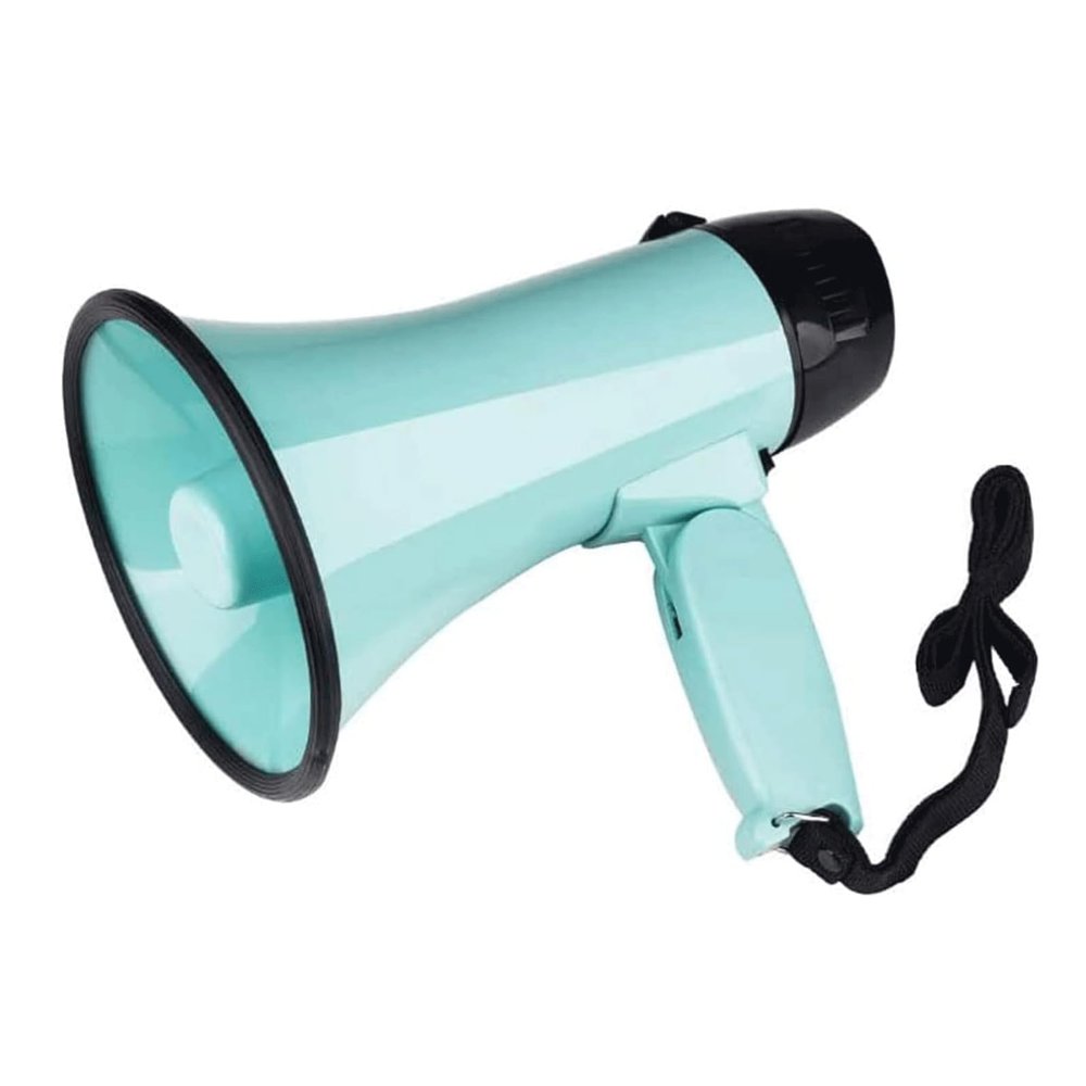 POCHY Bullhorn Handheld Megaphone Adjustable Volume Control Bullhorn Speaker Portable Bullhorn Clear Voice Speaker Megaphone Speaker Easy to Carry