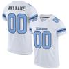 Custom Football Jersey for Men Women Youth, White and Light Blue Dark Gray, Athletic Sports Shirt Personalized Stitched Printed Name Number view 1