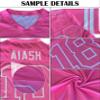 Custom Football Jersey for Men Women Youth, White and Light Blue Dark Gray, Athletic Sports Shirt Personalized Stitched Printed Name Number view 4