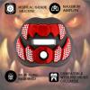 LeCool Football Mouth Guard with Connected Strap- 3D Beast Chrome Adult and Youth Mouth Guard-Mouth Piece for Sports for Maximum Air Flow and Teeth Protection (Black-Red, with Diamonds) view 3
