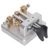 CW Key, Good Workmanship Easy Tapping Automatic Morse Code Key Carbon Fiber Paddles Silver Contact for Training (Silver) view 1